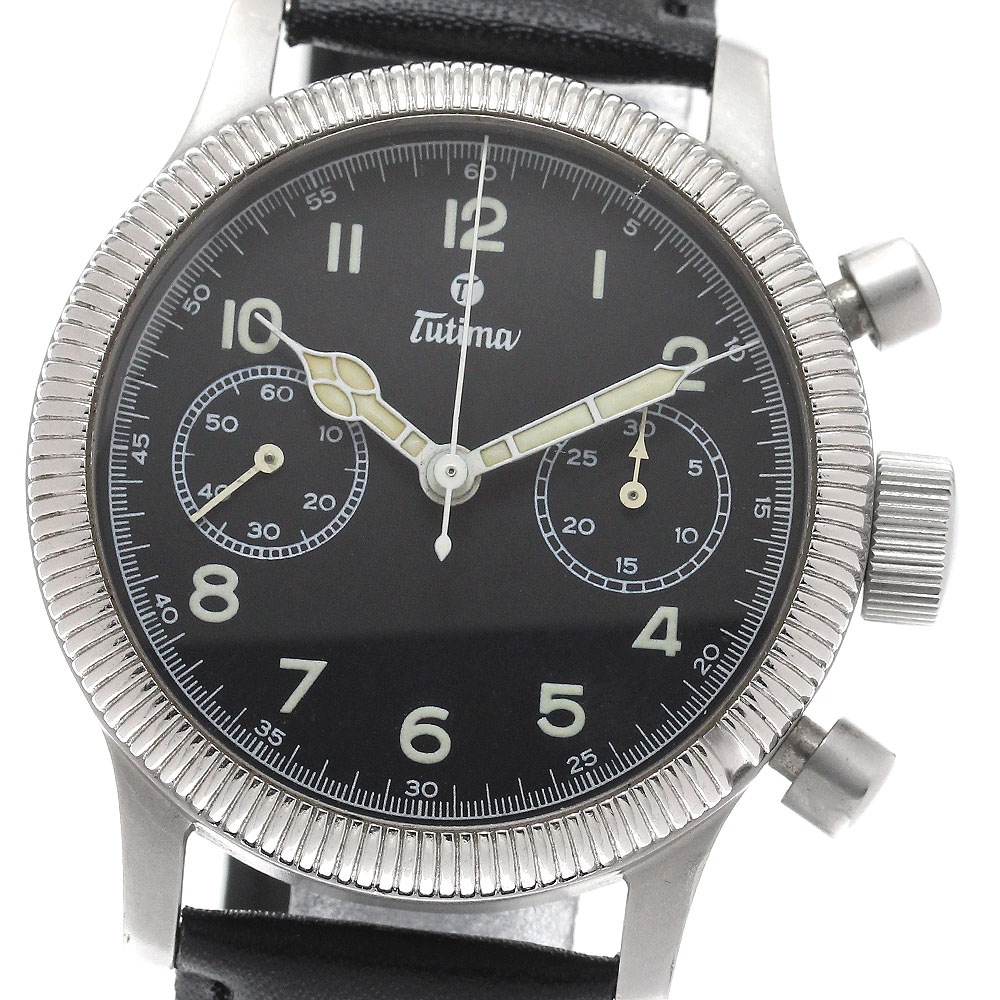 訳あり チュチマ TUTIMA 1941 フリーガー クロノグラフ 手巻き メンズ _942844【中古】