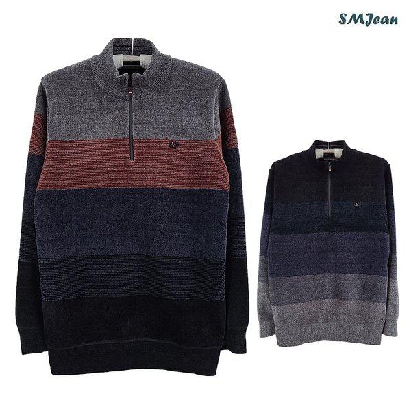 SMJ1413 ソフト起毛ジップアップTシャツ 中年男性 冬 ジップアップ
