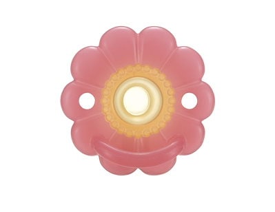 他サイト： リッチェル 吸せつラボ オールシリコーンおしゃぶり フラワー 新生児用 凸付 0か月~の商品画像