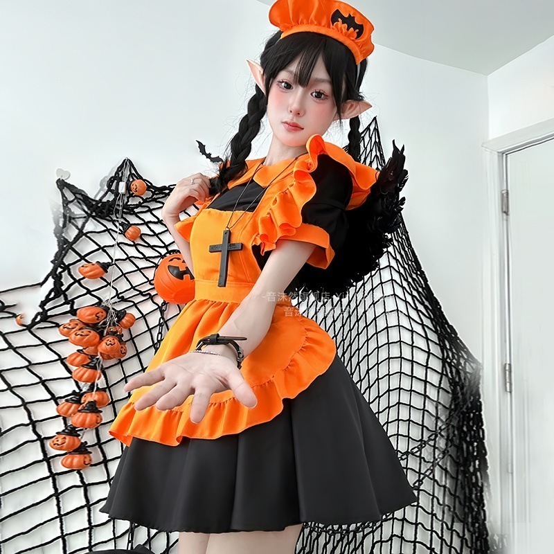 正規品ハロウィーンコスプレセットカボチャ人形cos服ロリータワンピース甘いメイド服 6,318円