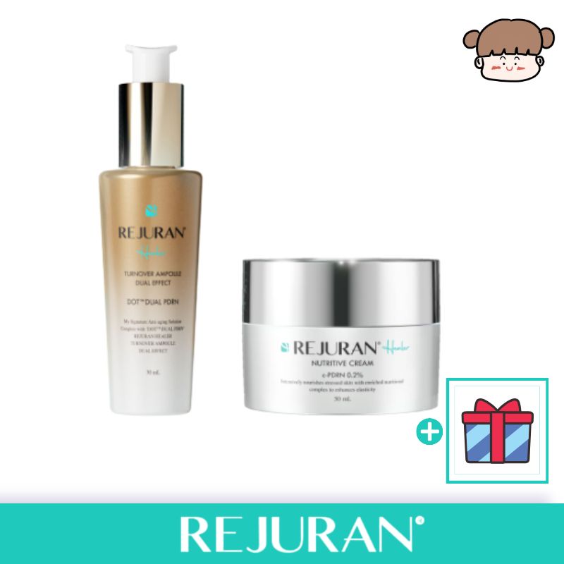 REJURAN ターンオーバーデュアルエフェクトアンプル, 30ml+ニュートリティブクリーム, 50ml -美容液 毛穴ケア 角質ケア 毛穴引き締め 皮脂ケア 集中ケア 透明感 弾力アップ ハリ弾力