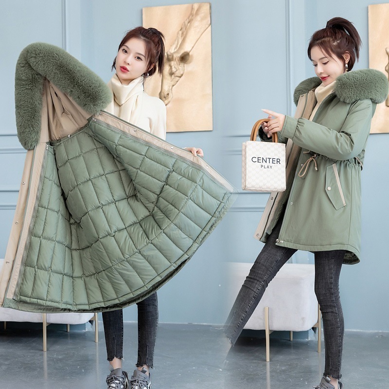 新しいスタイルパーカーレディースコットンジャケット2023冬新しいスタイル取り外し可能なインナーライナースリーウェアウエストコート