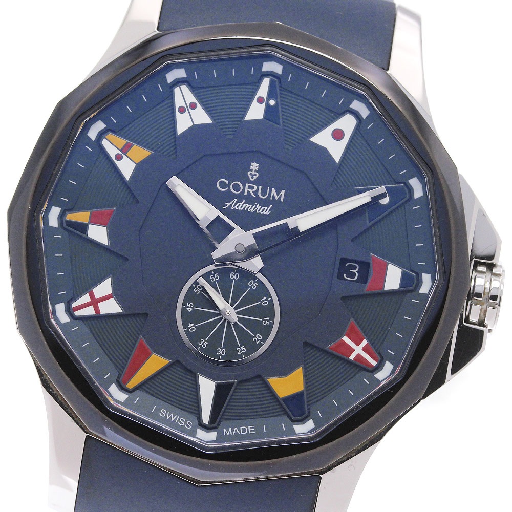 コルム CORUM 01.0090 アドミラル レジェンド デイト スモールセコンド 自動巻き メンズ 良品 箱付き_833601【中古】