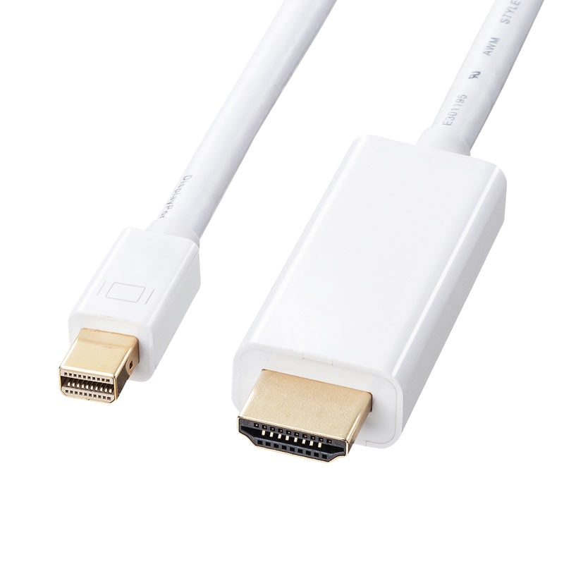 （まとめ買い）ミニDisplayPort-HDMI変換ケーブル ホワイト 2m KC-MDPHDA20 [x3]