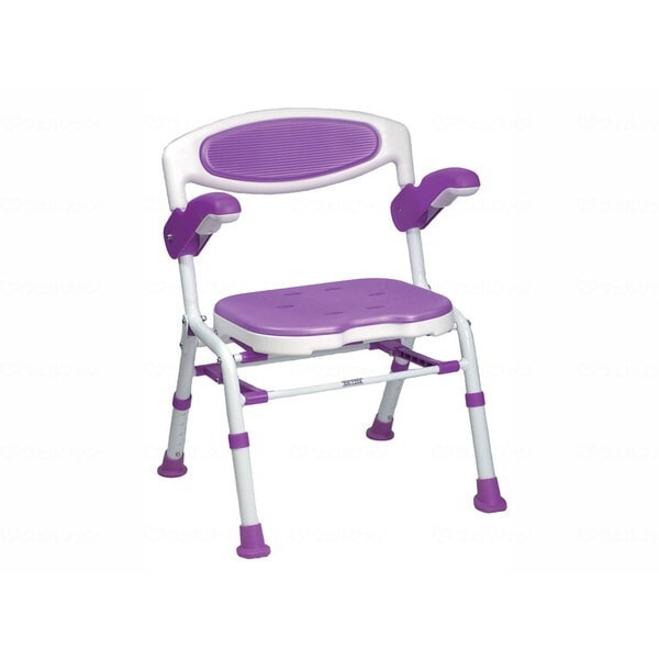 島製作所 折りたたみシャワーチェア 楽湯DX パープル 7250 メーカー直送