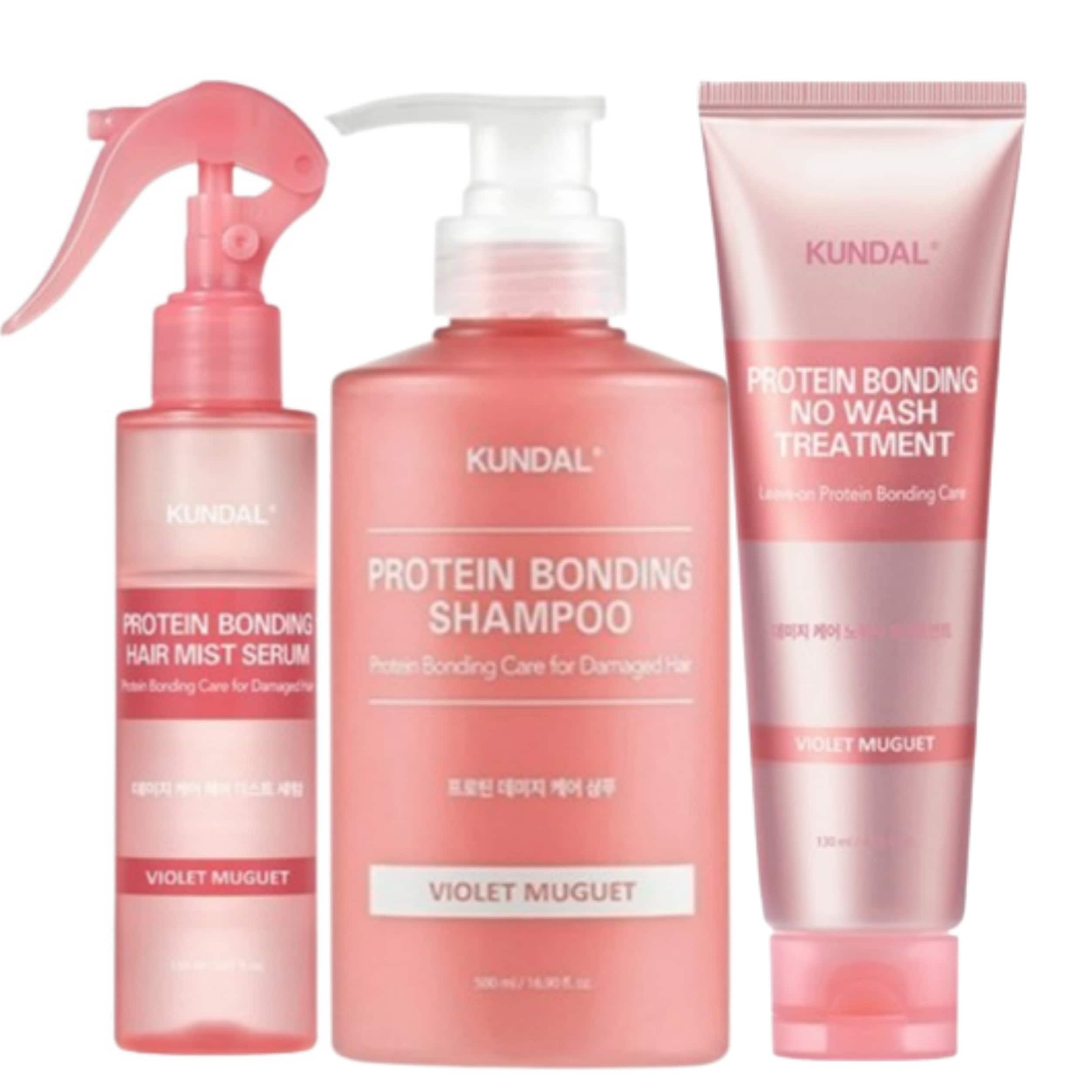 プロテイン ダメージ ケア 3個入 [シャンプー500ml +ノーウォッシュ トリートメント130ml + ヘアミストセラム150ml ] / 韓国化粧品