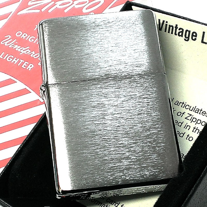 ZIPPO ライター 1937レプリカ フラットトップ シンプル ジッポ シルバーサテン 無地 銀 かっこいい おしゃれ メンズ プレゼント ギフト