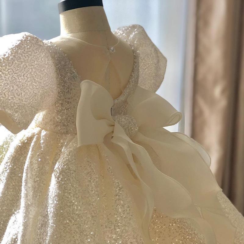 子供用ウエディングドレス ドレス 女の子 ベビー 1歳ドレス プリンセスドレス フラワーガール ウェディング リトルガール ピアノ演奏用ドレス