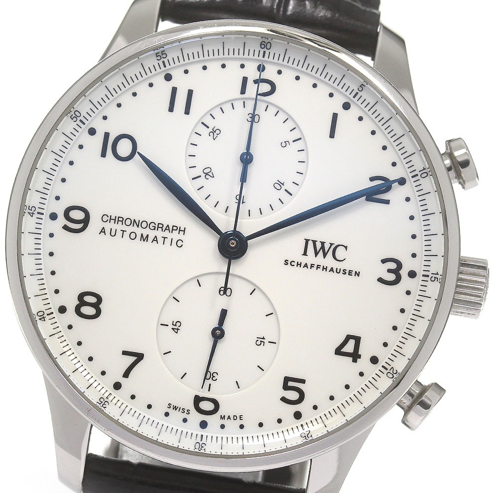 IWC SCHAFFHAUSEN IW371602 ポルトギーゼ クロノグラフ 150イヤーズ 自動巻き メンズ 保証書付き_832177【中古】