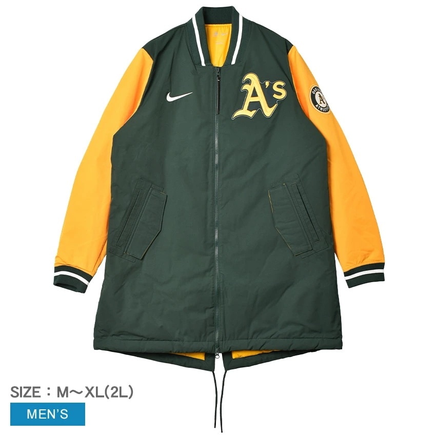 AC Dugout Long Sleeve Fullzip Jacket NAC7-023N メンズ オークランドアスレチックス MLB メジャーリーグ 公式アイテム ウェア ウエア