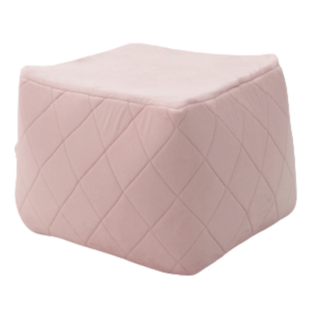 【I】セルタン ダイヤモンドキルト ビーズクッション QUBE 四角 Lサイズ ピンク クッション ビーズ キューブ 【受注生産品】
