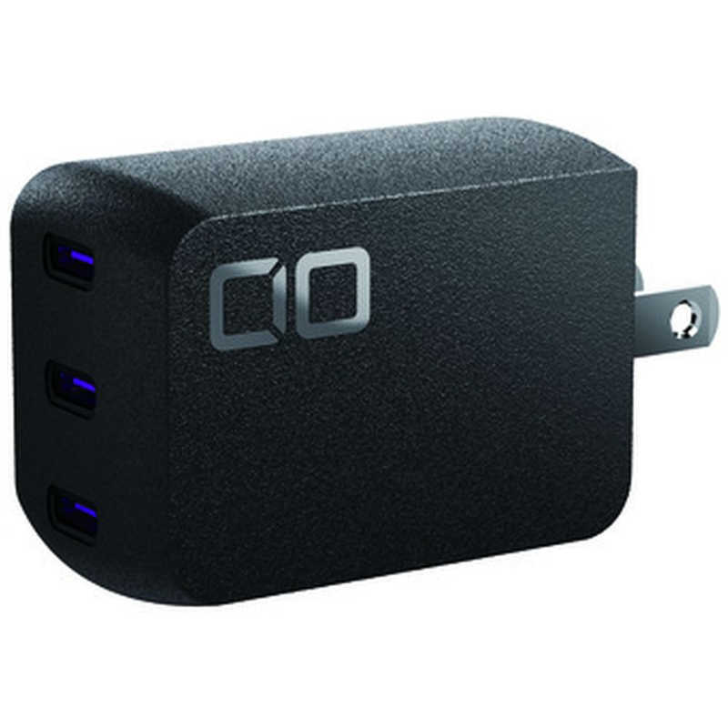 CIO　NovaPort TRIO II 67W3C ［3ポート /USB Power Delivery対応 /GaN(窒化ガリウム) 採用］　CIO-G67W3C-N2-BK