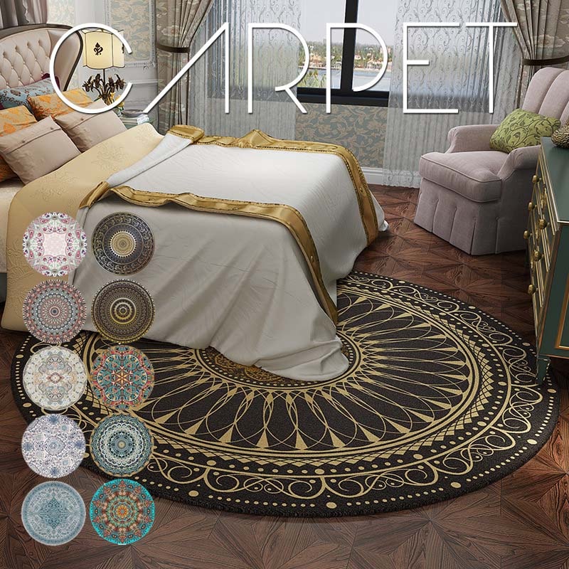 カーペット 冬用 ラグ 円形 北欧 洗える 夏用 ラグ オールシーズン 新生活応援 ラグ オールシーズン リビング 滑り止め付き シンプル おしゃれ 廊下 マット 秋冬 丸形 rug 室内 モダン お