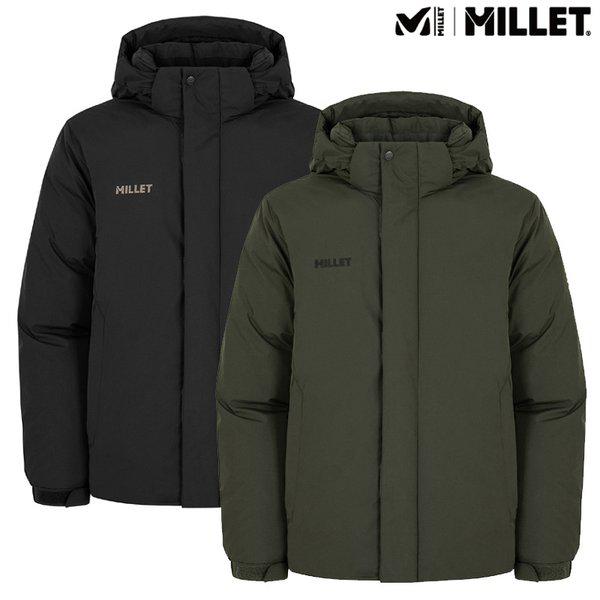 【新商品50％特価】男性用ミディアムヘビーグースフード取り外し可能ダウンジャケット_MIUWD458_USII