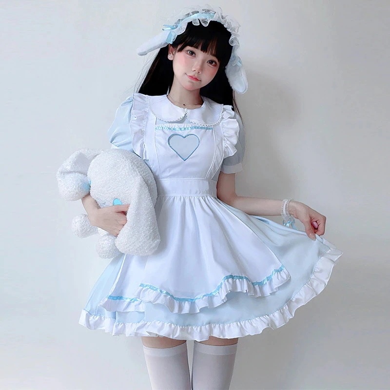 ソフトガールうさ耳メイド服可愛い和恋バニー衣装コスプレアリスコス
