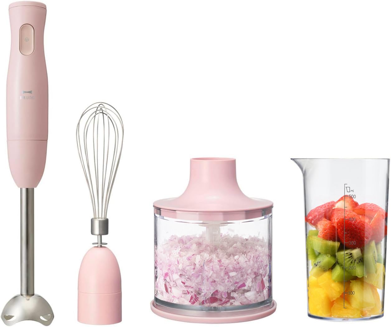 【全国送料無料】 BRUNO ブルーノ マルチスティックブレンダー 離乳食 1台5役 (混ぜる つぶす 刻む 砕く 泡立てる) ピンク ギフト プレゼント お祝い 人気 キッチン家電 ミキサー フード