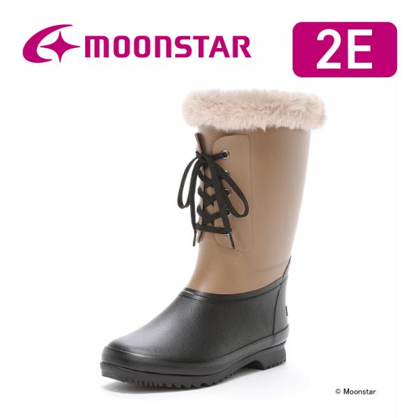 ムーンスター レインブーツ 軽い 防滑 長靴 雨靴 レディース ウィンター シューズ 靴 履きやすい moonstar MF FG16RL ベージュ [2024年秋冬新作] 9月6日発売