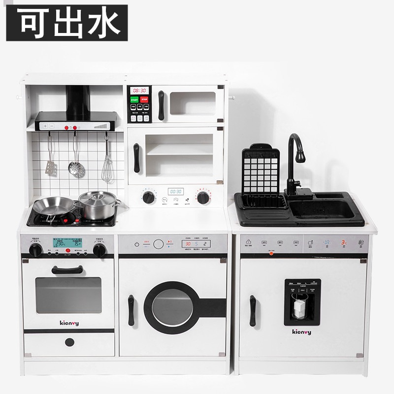 Kienvy Korean Kitchen Factoryカスタマイズされた水なしの子供のキッチンセット木製のプレイハウスシミュレーションキッチンウェア
