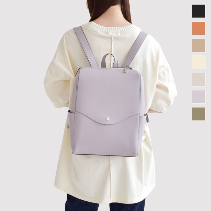 Legato Largo 軽量バッグ かるいかばん リュック シルバーパーツ 収納 コンパクト 大容量 レザーリュック 通勤バッグ 旅行 LG-P0114Z