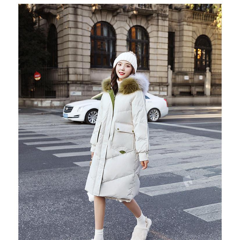 ダウンコート レディース 秋冬 コート ダウンジャケット 40代 カジュアル ファーフード ロング丈コート オーバー アウター 大きいサイズ 厚手 オシャレ