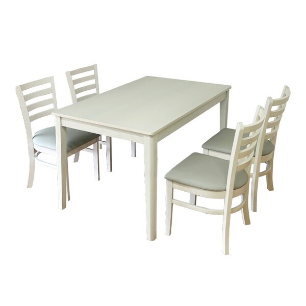 後藤家具物産 DC-ERN-5-WH ホワイト エレン ダイニングテーブル 5点セット メーカー直送