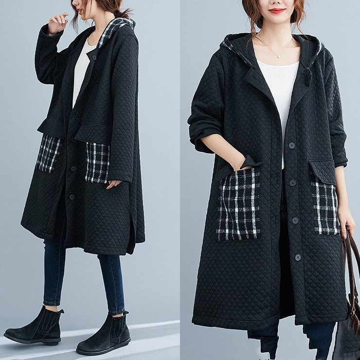大きいサイズ レディース コーディガン ライトコート パーカーワンピ キルティングブラック 新入荷