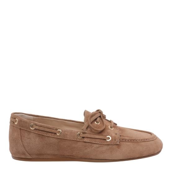 STUART WEITZMAN Women Laced up Shoes SK691 TINSLEY MOCCASIN SPDQPI Brown