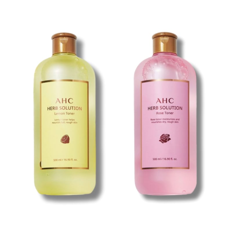 [大容量1+1]ハーブソリューション レモントナー 500ml+ローズトナー 500ml