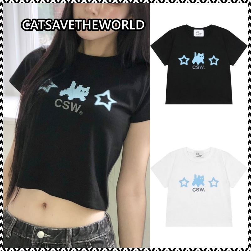 CATSAVETHEWORLD KUMA BLUR STAR LOGO HALF T