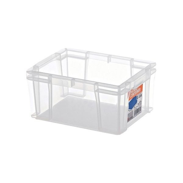 60セット ホームコンテナー/コンテナボックス HC-02B クリア 材質：PP 汎用 道具箱 DIY用品 工具箱