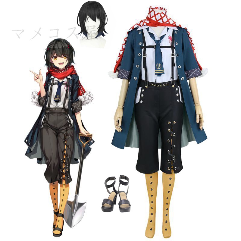 YouTuber VTuber にじさんじ所属　ましろ めめ　MASHIRO マシロ　メメ　　コスプレ衣装　ウィッグ　靴　仮装　変装