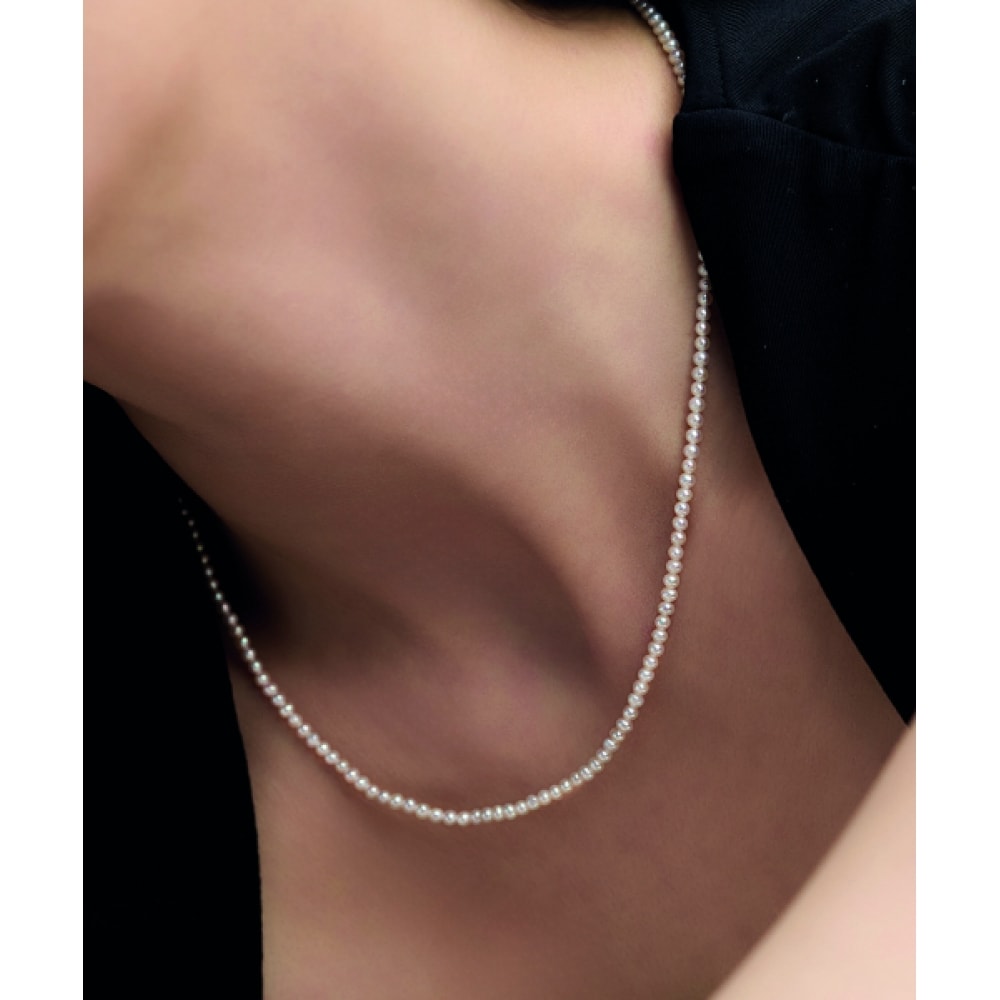 ロイドシルバー 925 エッセンシャル 3mm 淡水パールビーズネックレス LLNS6P343S