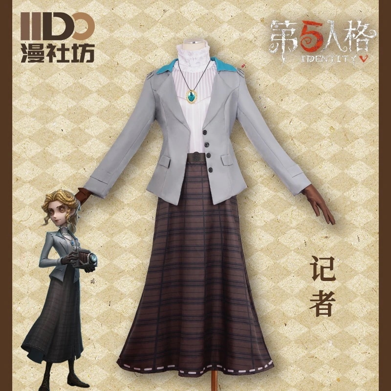 新アイデンティティファイブ記者リズデロスオリジナルレザーゲームコスチューム女性期間限定30%