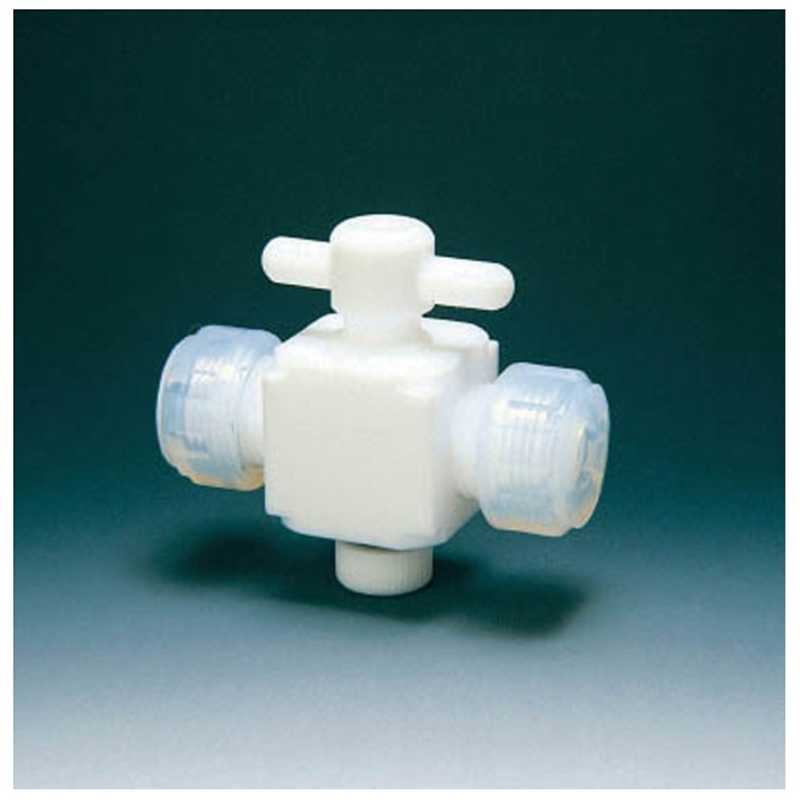 フロンケミカル　テフロン二方バルブ接続6mm　NR002801