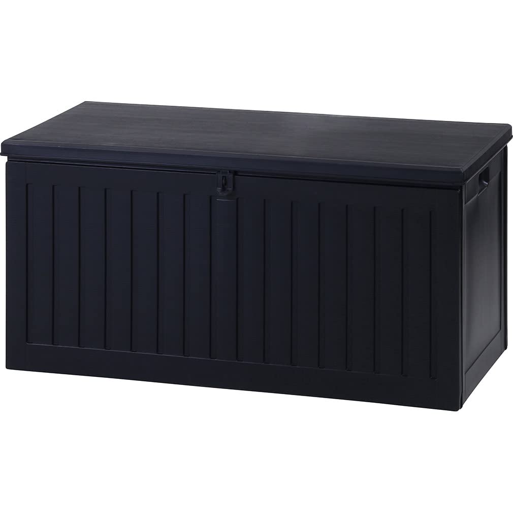 ゴミ箱 屋外 ダストボックス 収納ボックス 収納ベンチ 防水 大容量 大型 ふた付き ストッカー ごみ箱 おしゃれ 270L ブラック