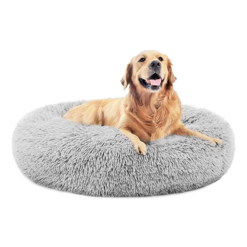 Peto-Raifu ペットベッド ペットクッション ペットマット ペットソファ ラウンド型 丸型 ドーナツペットベッド ぐっすり眠る ふわふわ もこもこ 暖かい 滑り止め 防寒 寒さ対策 洗える 猫
