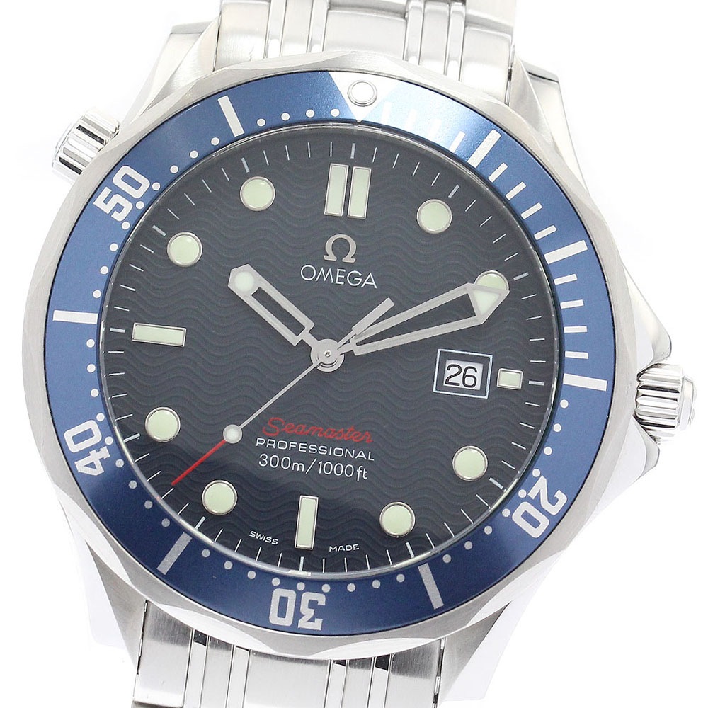 オメガ OMEGA 2221.80 シーマスター300 プロフェッショナル デイト クォーツ メンズ 美品 保証書付き_901917【中古】
