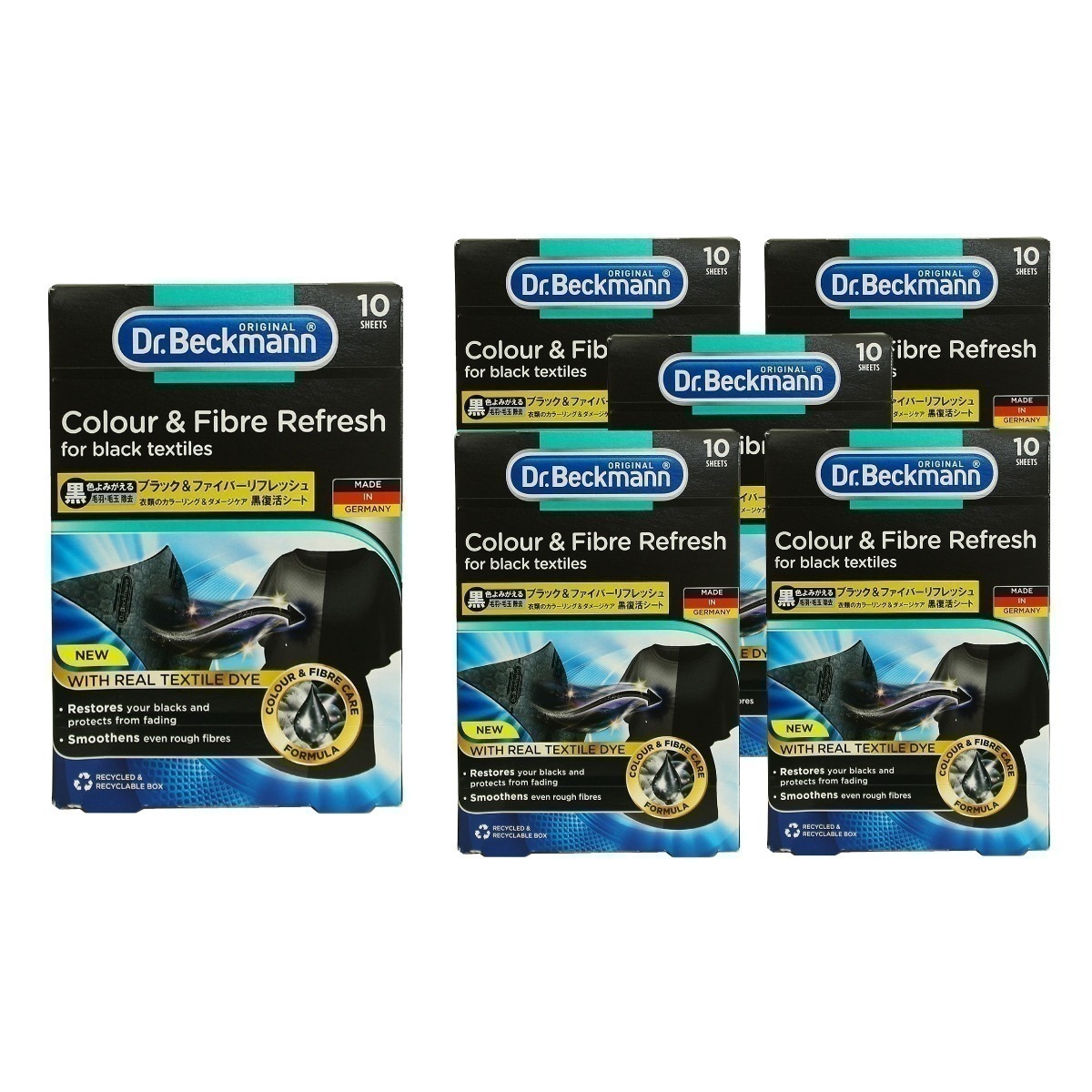 メガ割 黒復活シート 10枚 6箱 色落ち 色褪せ 洗濯シート ブラック&ファイバーリフレッシュ ブラック
