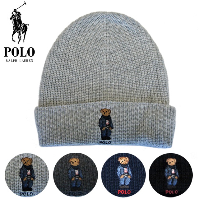本物保証 男女兼用ユニセックス ウールニット ポロベアー ニットワッチキャップ フリーサイズ
