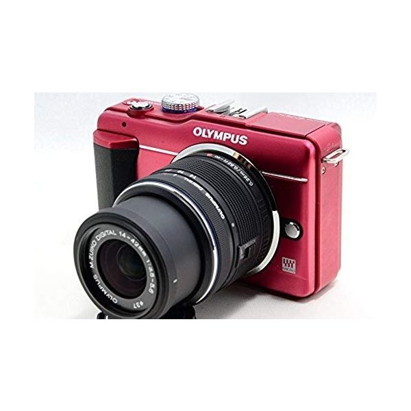 【中古】オリンパス OLYMPUS E-PL1s レンズキット レッド E-PL1s LKIT RED SDカード付き