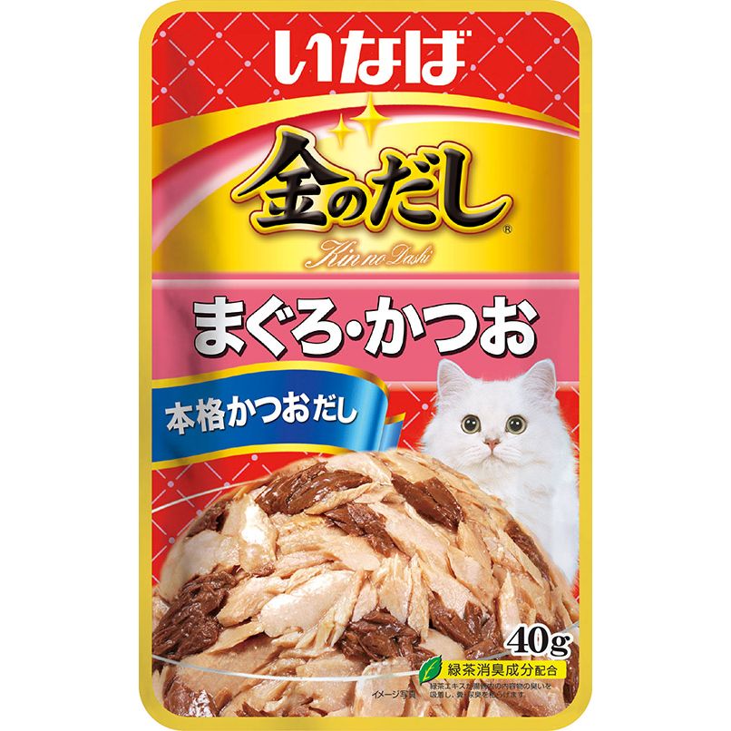 （まとめ買い）金のだしパウチ まぐろ/かつお 40g 猫用フード [x48] 5,300円