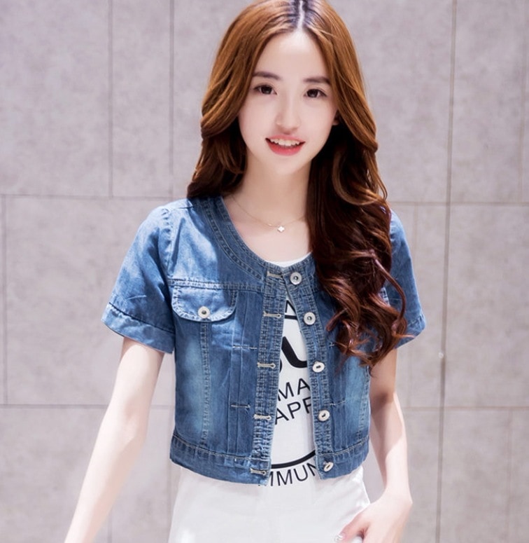 アウター デート モテアイテム ジャケット 半袖 綿 デニム 可愛い きれいめ 上品 おしゃれ かっこいい 可愛い ラブリー キュート ガーリー クール モード系 セクシー エレガント 存在感