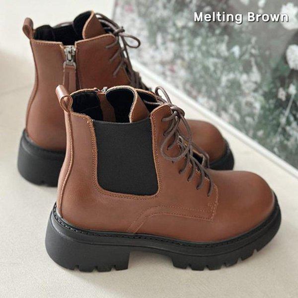 女性用 厚底 ワークブーツ 秋の靴 MT21