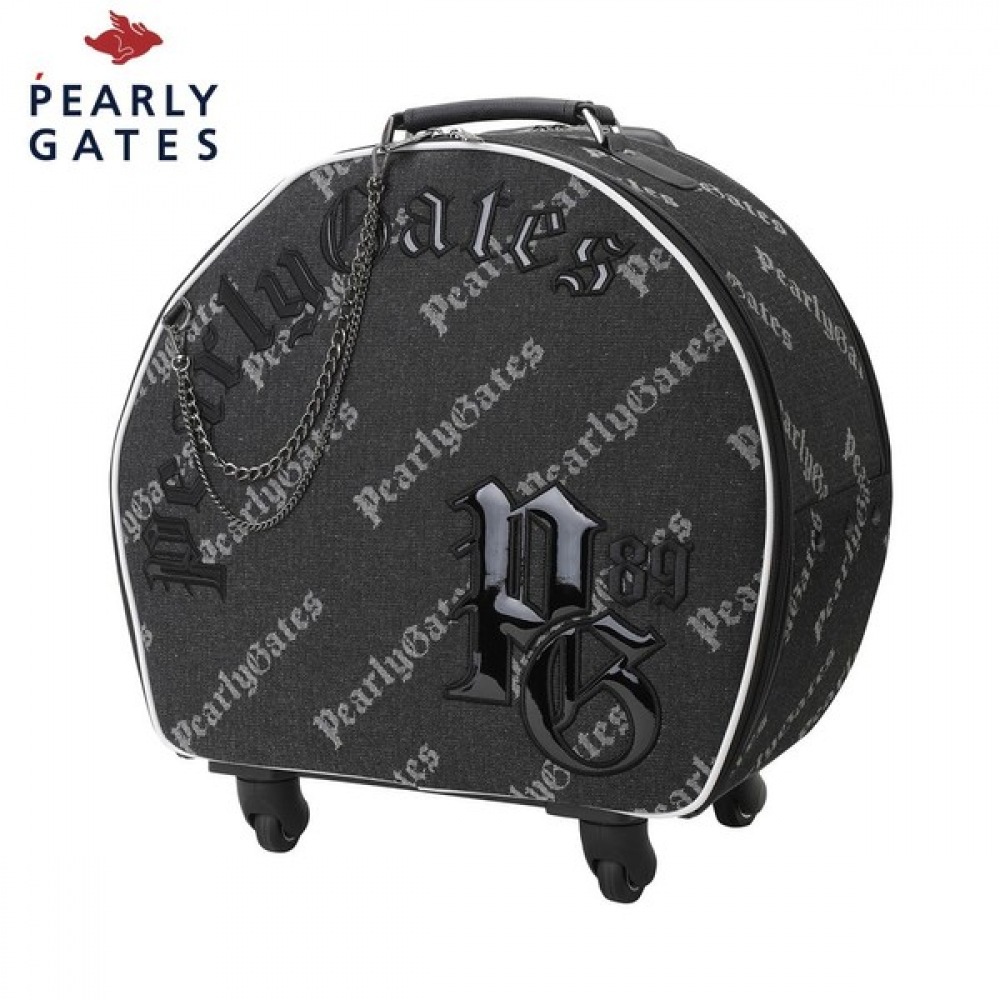 (Paris Gates) 女性用柄刺繍入りロゴハーフムーンホイールキャリア