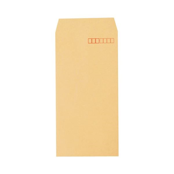 （まとめ） ピース R40再生紙クラフト封筒 テープのり付 長3 70g／m2 枠あり 4370 1パック（100枚） 30セット