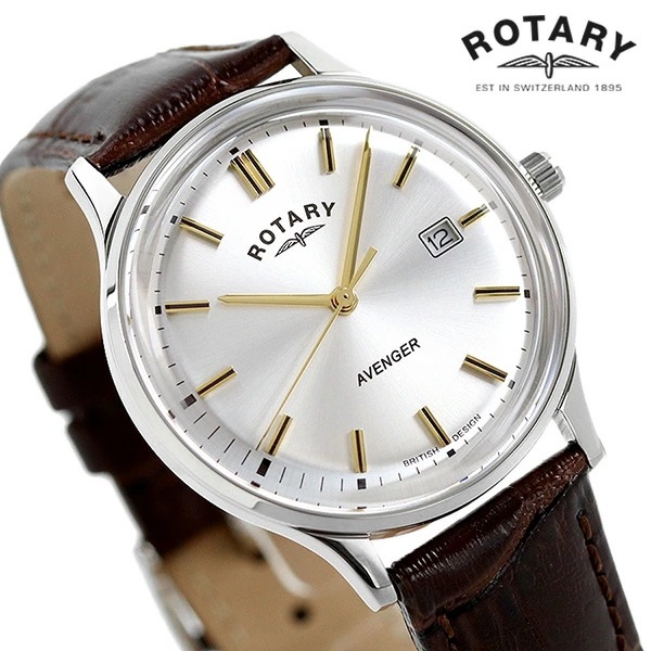 ロータリー ROTARY 腕時計 アベンジャー GS05400/06 クオーツ メンズ 時計 シルバ