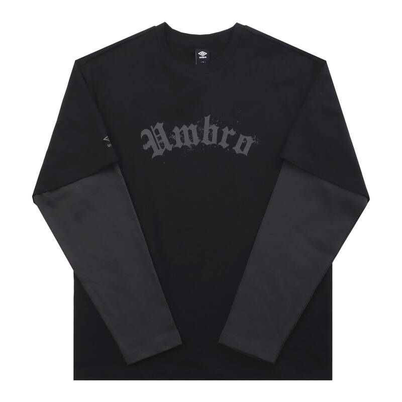공용 U 스포티 레이어드 긴팔 티셔츠 UR121CRL12 BLK 1785787 UR121CRL12BLK