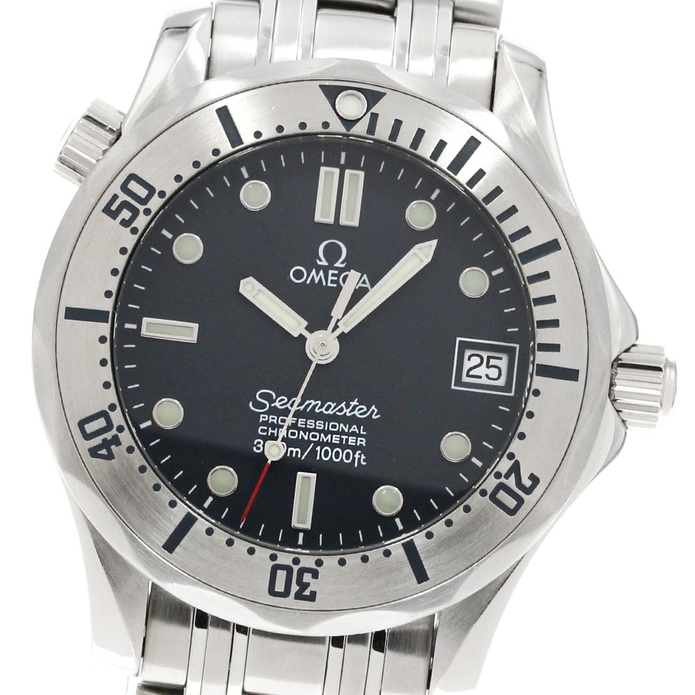 オメガ OMEGA 2550.80 シーマスター300 デイト 自動巻き ボーイズ 美品 _849337【中古】