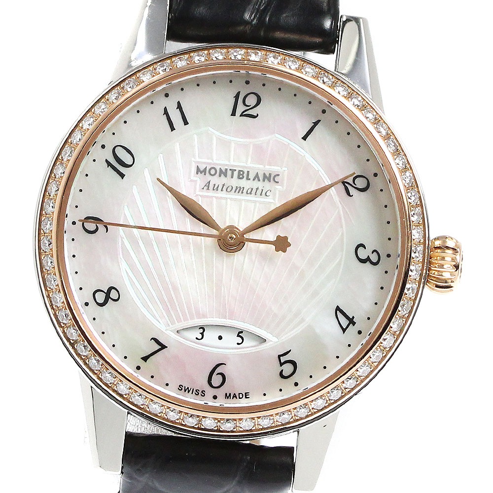 モンブラン MONTBLANC MB116500 ボエム ダイヤベゼル デイト 自動巻き レディース 良品 箱・保証書付き_801082【中古】