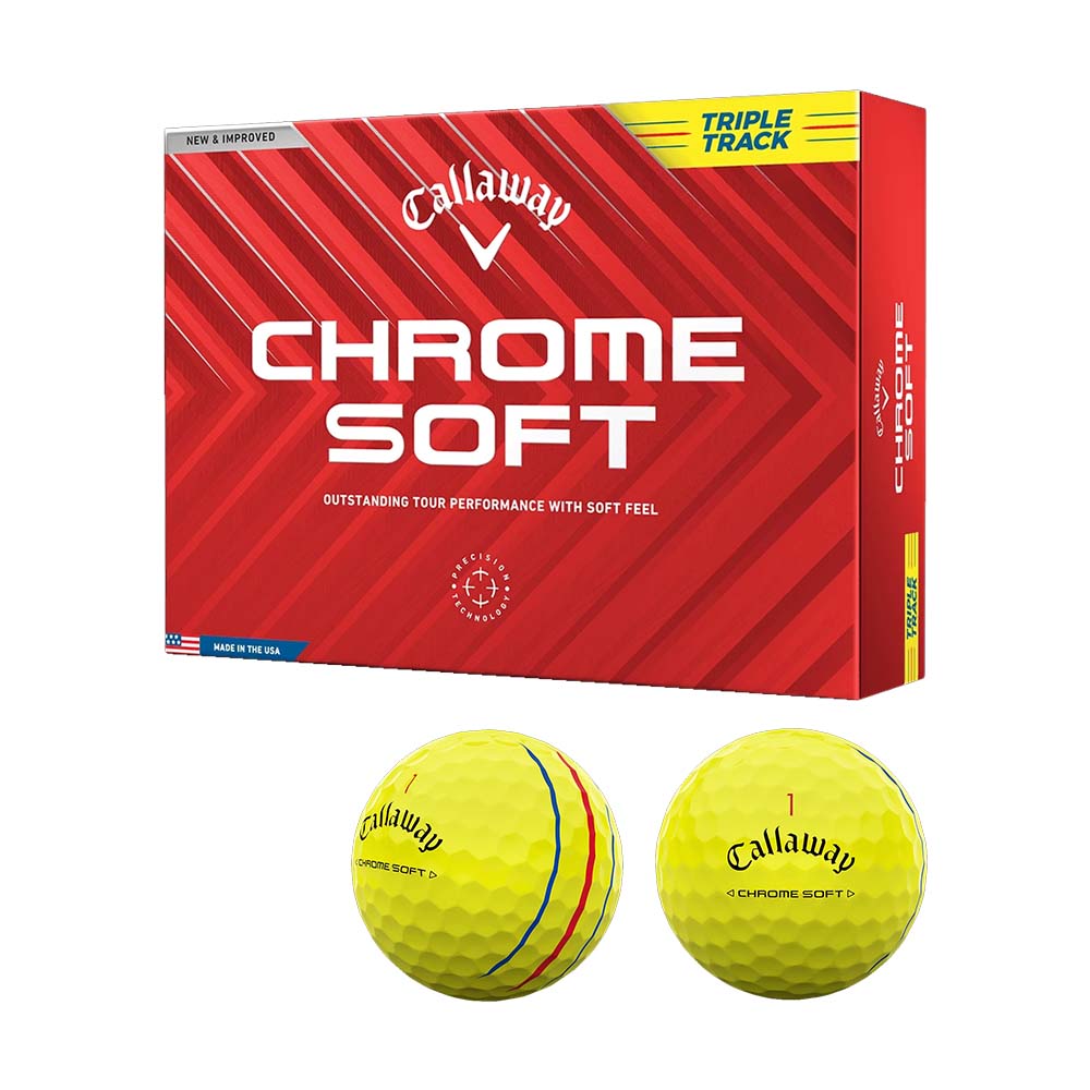 CHROME SOFT トリプル・トラック ボール イエロー 1ダース 2024